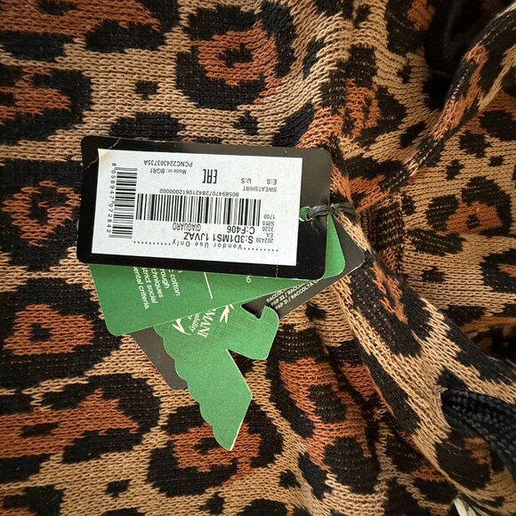 Emporio Armani Men's Cotton Blend Leopard Pullover Hoodie sweater, Size Small - Picture 8 of 16